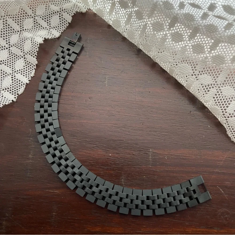Black Stainless Steel Metal Chain Bracelet